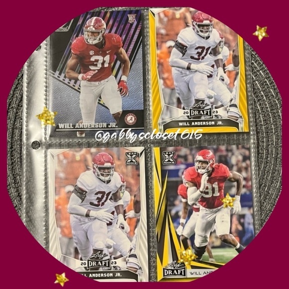 💋 2023 Leaf NFL Football Trading Cards, Bundle of 4 Cards - Will Anderson Jr. - Picture 1 of 5
